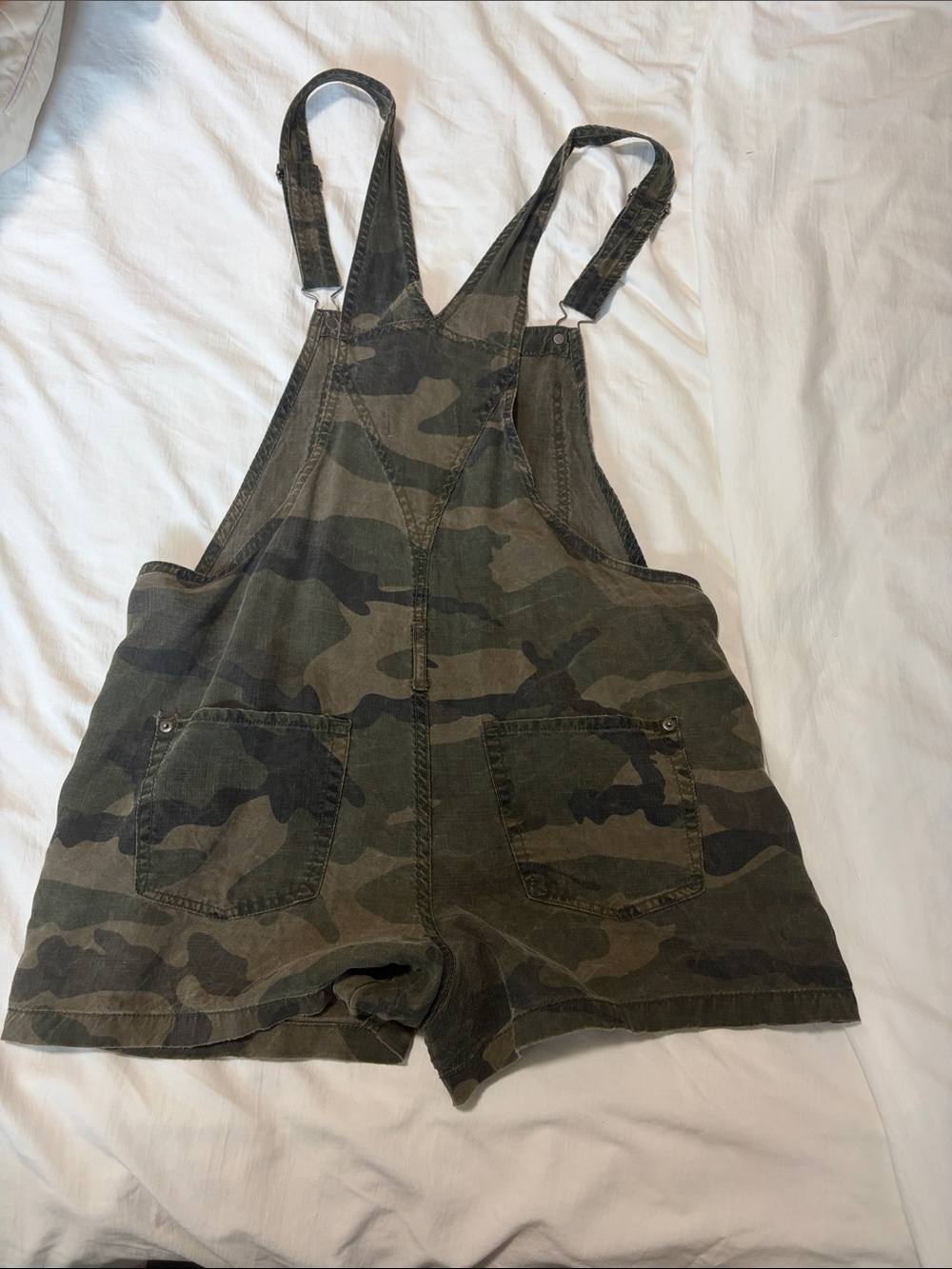 TNA Camo Short Overalls - Olive Camo